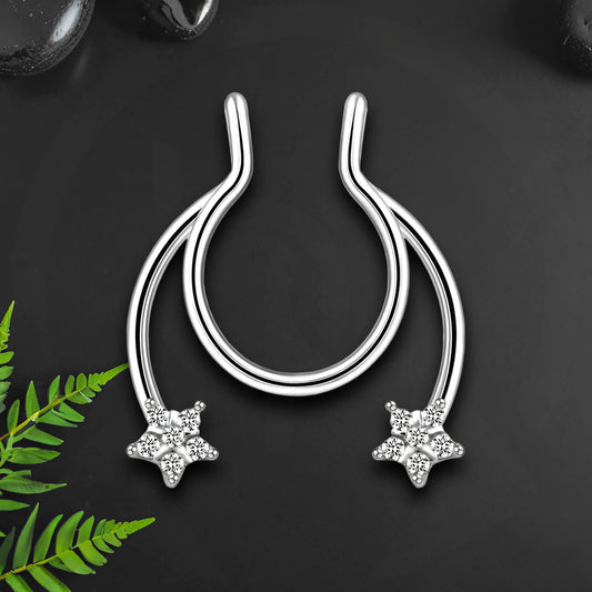 Surgical Steel Septum Cuff with Stars
