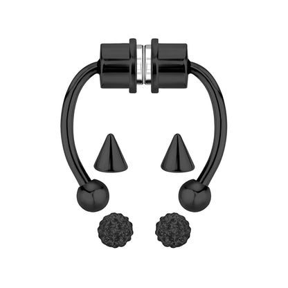 Surgical Steel Septum Clip with Tripple Tops Set