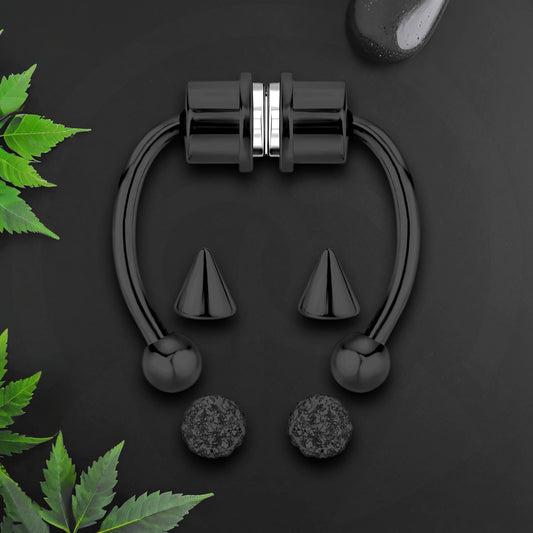 Surgical Steel Septum Clip with Tripple Tops Set