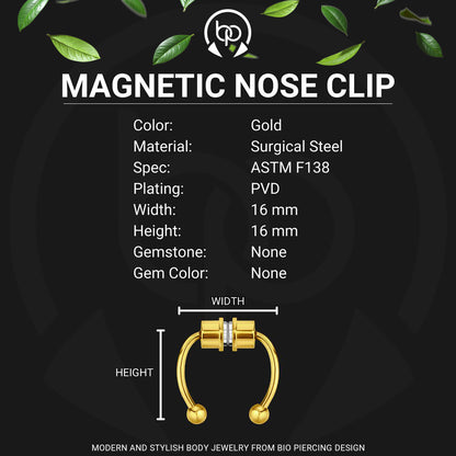 Surgical Steel Septum Clip with Tripple Tops Set