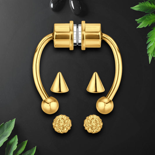 Surgical Steel Septum Clip with Tripple Tops Set