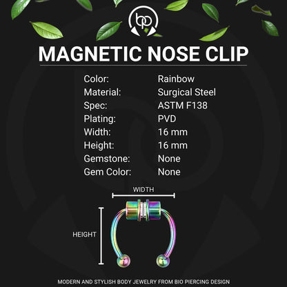Surgical Steel Septum Clip with Tripple Tops Set