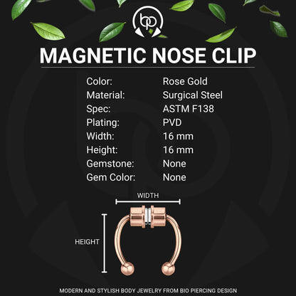 Surgical Steel Septum Clip with Tripple Tops Set
