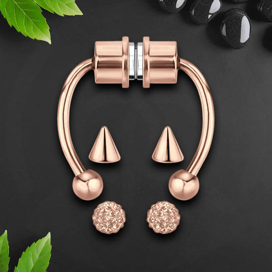 Surgical Steel Septum Clip with Tripple Tops Set