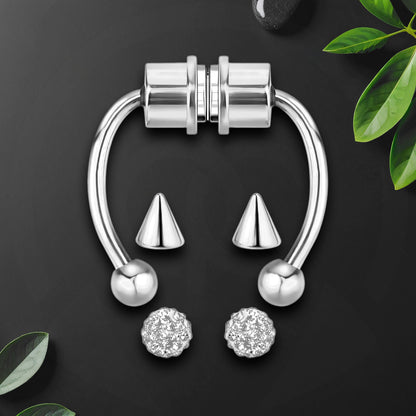 Surgical Steel Septum Clip with Tripple Tops Set