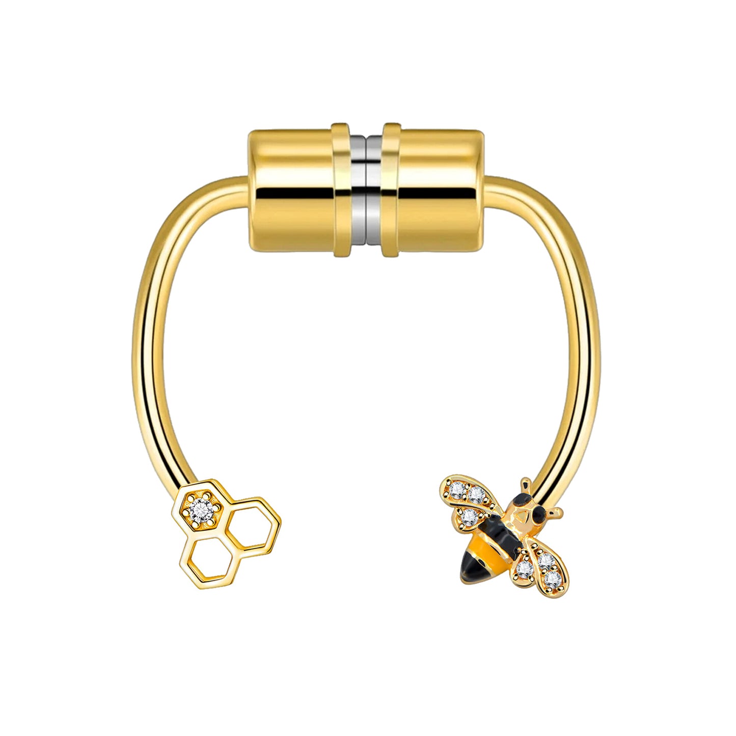 Surgical Steel Septum Clip with Bee