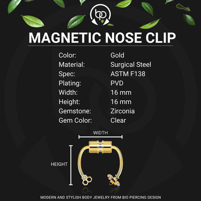 Surgical Steel Septum Clip with Bee