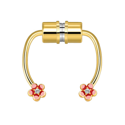 Surgical Steel Septum Clip with Flower