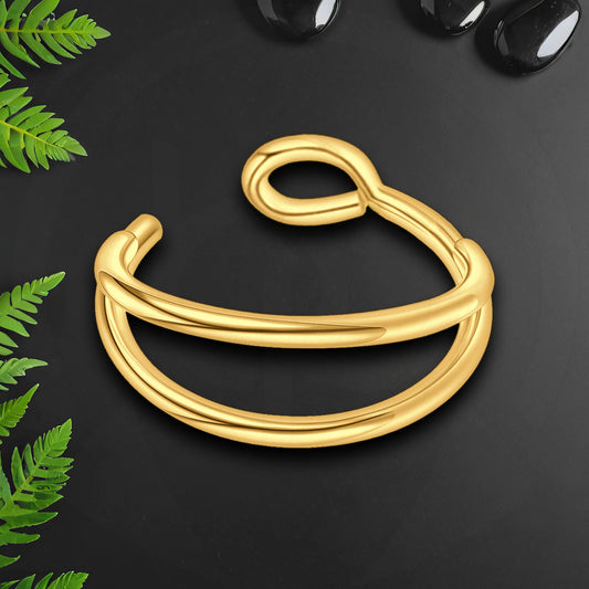 Surgical Steel Fake Ring with Double Hoops